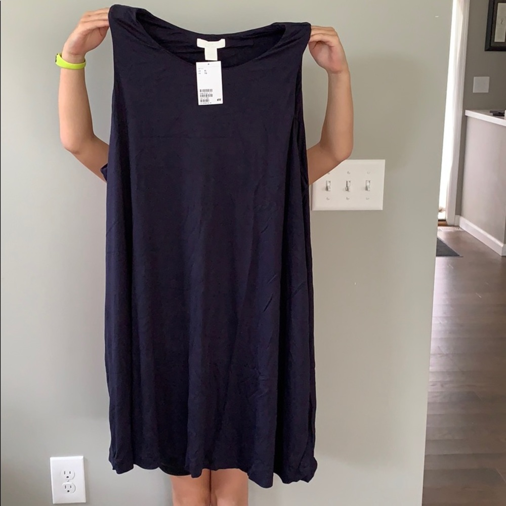 NWT Sz XL H&M Navy cotton dress